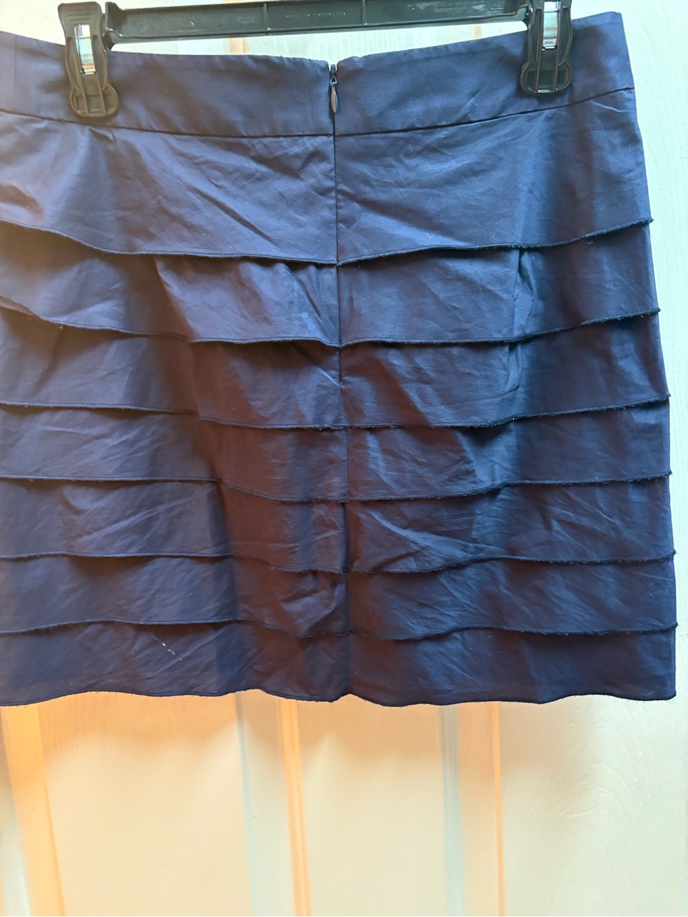BCBGMaxAzria Navy Layered Ruffle Mini Skirt - Picture 2 of 4